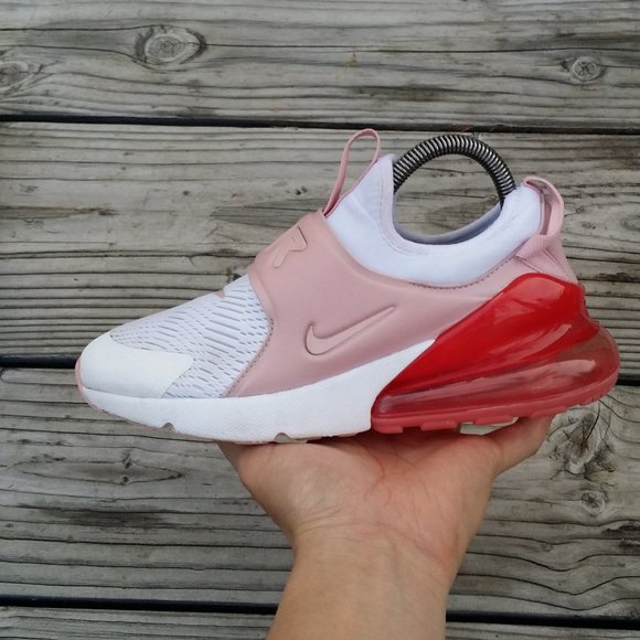 Women Size 6.5 / Size 5 Youth Nike Air Max 270 Extreme White Pink Glaze Running - Picture 2 of 8